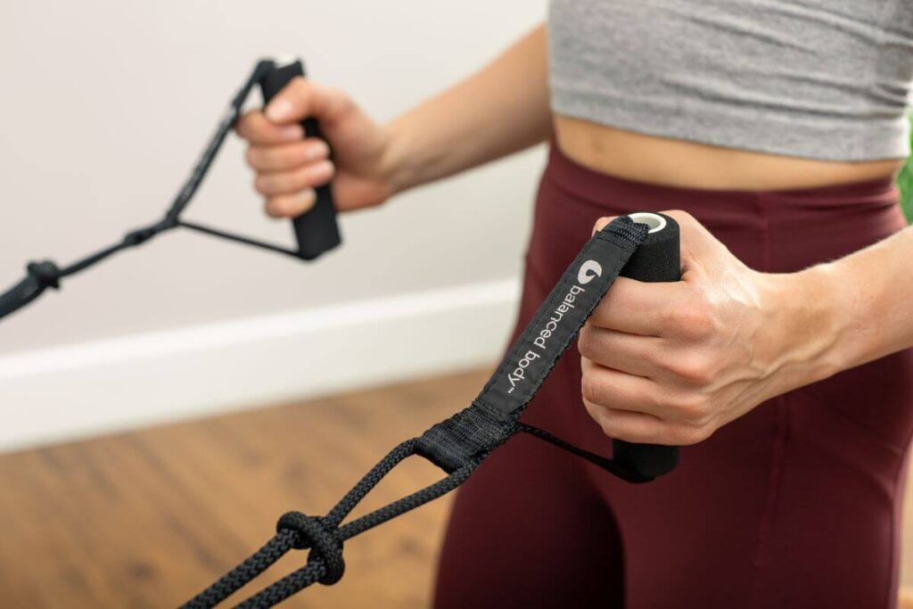 Stambus planas – rankos laiko Balanced Body neopreno rankenas Pilatesui.