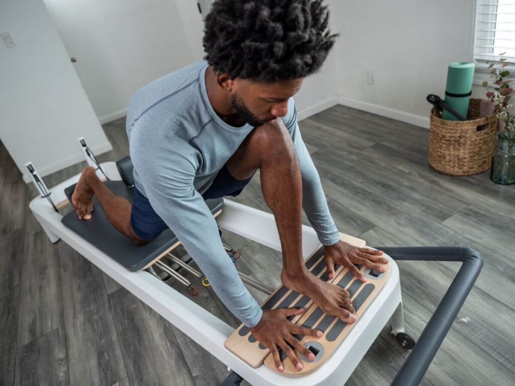 Using Allegro 2 Standing Platform Extender for stability exercises.