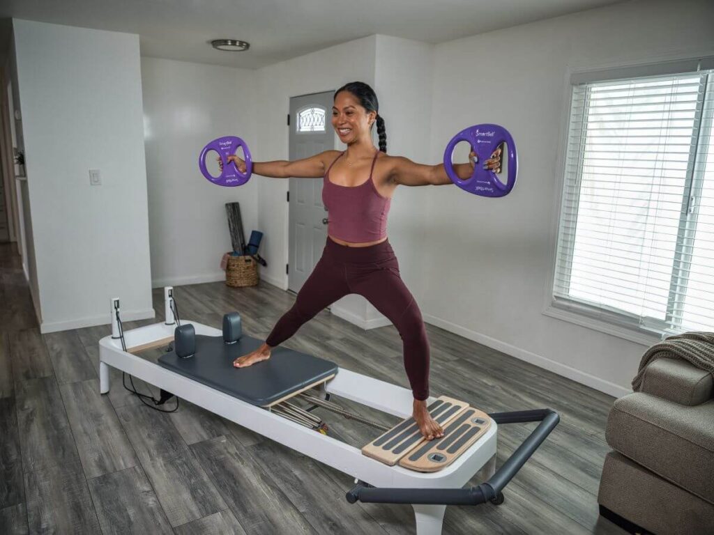 Allegro 2 Standing Platform Extender with user exercising.