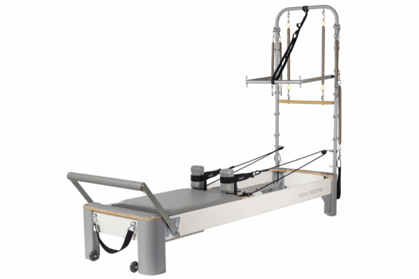 Bravo Reformer with Tower modern Pilates equipment.